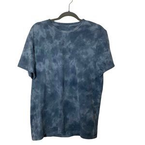 Everlane Men's Tie Dye Blue Cotton Crew Neck Short Sleeve Tee Shirt Size Large